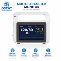 Moniteur de signes vitaux vétérinaires OSCAT VE5, moniteur portable pour animaux de compagnie, PR SpO2 NIBP, écran tactile, portable, pour clinique vétérinaire, hôpital vétérinaire