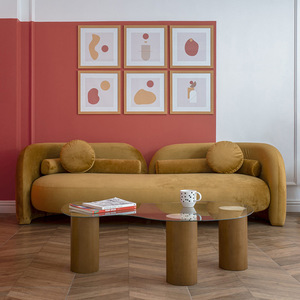 أريكة سرير قطاعية متوسطة الحجم لشخصين، متعددة الاستخدامات، بتصميم عصري موفر للمساحة من الإسفنج المضغوط، مثالية لشقق المعيشة - Product Image 3