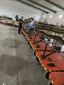 CE Factories Selling Lights and Guardrail Flatbed Handing Hand <b>Trolley</b> Electric <b>Platform</b> Warehouse Cargo Cart <b>Trolley</b> - Product Image 2