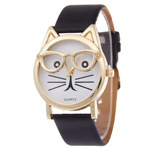 Reloj Infantil con Diseño <span class=keywords><strong>de</strong></span> Gato con <span class=keywords><strong>Gafas</strong></span>, Bonito Reloj <span class=keywords><strong>de</strong></span> Pulsera <span class=keywords><strong>de</strong></span> Cuarzo con Correa <span class=keywords><strong>de</strong></span> Cuero para Niñas, Regalo <span class=keywords><strong>de</strong></span> Moda - Product Image 6