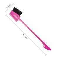 Outils de cheveux personnalisés en gros perruque de dentelle brosse à cheveux de bébé Pintail peigne à sourcils double face 3 en 1 brosse de contrôle des bords avec logo