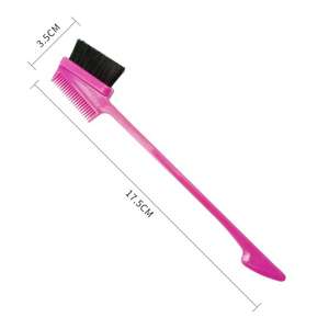 Outils de cheveux personnalisés en gros perruque de dentelle brosse à cheveux de bébé Pintail peigne à sourcils double face 3 en 1 brosse de contrôle des bords avec logo - Product Image 5