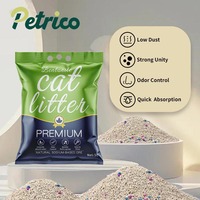 Ecologisch verantwoorde PETRICO BT006 Bentonite kattenbakvulling 5kg Snelklonterend Zeer absorberend Laag stofgehalte Sferisch Stofvrij OEM Groothandel