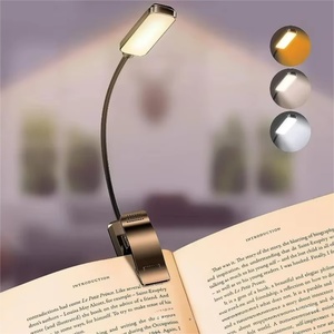 Eye Caring 3 Color Temperatures 9 LED Rechargeable Book <b>Light</b> <b>for</b> <b>Reading</b> in <b>Bed</b> Stepless Dimming Brightness - Product Image 1