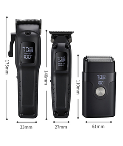 Tondeuse à barbe électrique pour hommes, rasoir domestique sans fil pour corps, visage et moustache, kit de toilettage professionnel en acier inoxydable - Product Image 6