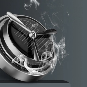 Diffuseurs de parfum solides en métal à détection micro-ondes longue durée pour voiture, ornements à énergie solaire pour rafraîchir l'air de votre véhicule - Product Image 3