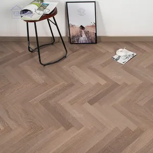 Piso laminado de piso laminado de unicórnio, piso laminado hdf 8.3mm alemão laminado mdf piso de madera zebrano chevron