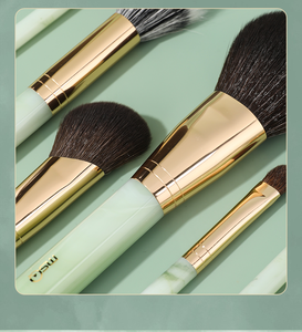Ensemble de 10 pinceaux de maquillage professionnels de luxe en poils synthétiques MSQ 2025, manches en plastique vert, vente chaude, pour le visage et le correcteur - Product Image 4
