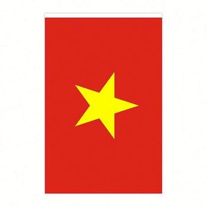 Banderas pequeñas de poliéster al por mayor de Vietnam, mini banderines nacionales vietnamitas para decoración - Product Image 6