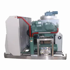 Industrial 5 Ton Seawater Crushed Ice Maker Making Flake Ice Machines Making for Fish New Product 2020 Provided Plc+touch Screen