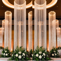 Décoration de plafond de mariage de haute qualité, rideau de perles en cristal, décoration de plafond suspendue en acrylique pour fête de mariage