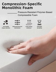 Colchones de Espuma Viscoelástica Comprimidos al Vacío de 12 Pulgadas, Colchón de Espuma Orgánica Euro Top Comprimido al Vacío - Product Image 3