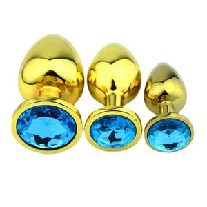 Золотая Анальная пробка из нержавеющей стали - Product Image 3