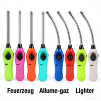 Briquet de cuisine BBQ OEM, briquet à gaz rechargeable, briquet jetable, briquet de camping, briquet à cigarettes