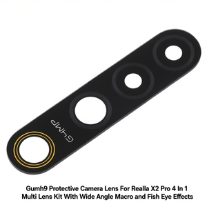 Lente protettiva per fotocamera Gumh9 per Realme X2 Pro, kit multi-lente 4 in 1 con effetti grandangolare, macro e fish-eye - Product Image 2