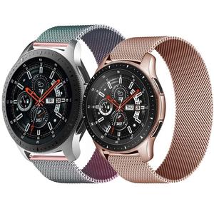 Para <span class=keywords><strong>Samsung</strong></span> Galaxy Watch 46mm 42mm Gear <span class=keywords><strong>S3</strong></span> <span class=keywords><strong>Frontier</strong></span> correa de malla de acero inoxidable 20mm 22mm banda de reloj de bucle milanesa magnética - Product Image 1
