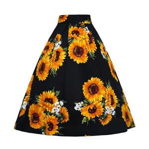 Damenbekleidung Minirock Vintage Rockabilly 50er Jahre Freizeit Party Kurzer Swing-Rock mit Blumendruck für junge Mädchen XS-3XL - Product Image 3