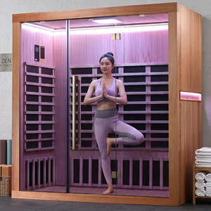 Sauna de Infrarrojos Lejanos para 2 Personas, Terapia de Tejido Profundo, Gimnasio en Casa, Recuperación Muscular, Madera de Hemlock, Spa con 15 Calentadores - Product Image 1