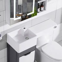 Petit évier de salle de bain, pièce de nouveau Design, économie d'espace, lavabo avec toilettes