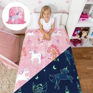 <span class=keywords><strong>Coperta</strong></span> Unicorno Fluorescente per Bambine, Morbido Plaid in Pile <span class=keywords><strong>Rosa</strong></span>, Regalo Unicorno per Bambine, Lunga Durata della Luminosità - Product Image 5