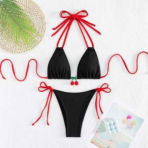 Custom Made Trendy Two-Piece Sexy Bikini with Skirt for Beach <strong>Lovers</strong> - Product Image 3
