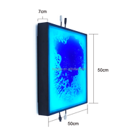 RGBW Liquid LED Interactive Dance Floor Tiles 30W Power Pressure Sensitive for Stage Use with Projection Lights RGB Colors