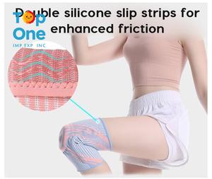 Top un athlète professionnel genouillère orthèse noir bleu gris Gel de silicone soulagement efficace de la douleur coude genouillères Protection - Product Image 4