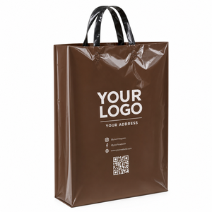 Sacs de shopping en plastique personnalisés avec logo imprimé, poignée robuste, pour entreprises en ligne, mode, OEM - Product Image 1