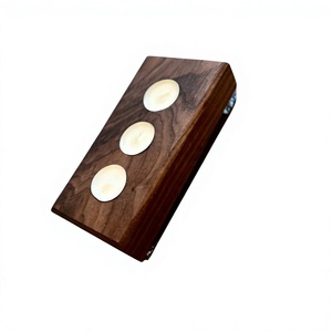 Wooden Rectangular Tea <b>Light</b> Holder with <b>Rope</b> Trim for Home Decoration - Product Image 5