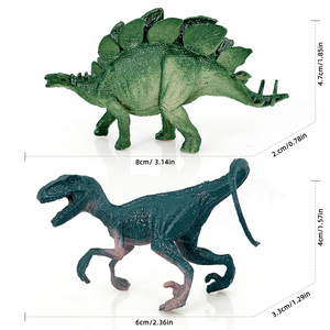 Set di Dinosauri in Plastica: Tirannosauro, Spada Dracica, Veloci Raptor, Triceratopo, Raptor Selvaggio, Gigante Bestia - Modellini Giocattolo per Maternità - Product Image 3