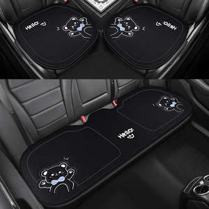 Coussin de siège de voiture universel en lin pour femmes avec fonction de refroidissement et de repos du cou quatre saisons modèle Passat housse de siège coussin arrière - Product Image 2