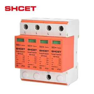 OEM thương hiệu T2 bảo vệ tăng bảo vệ thiết bị bảo vệ 3 P AC 320V SPD 3 giai đoạn Din Rail arrester với 2 năm bảo hành