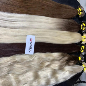 Vietnamien brut Premium Blonde Ombre Luxe Prix de gros Kératine Extension de cheveux humains Ondulés toutes couleurs - Product Image 1