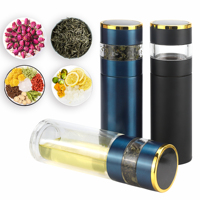 Bouteille d'affichage de température LED en acier inoxydable 316 avec passoire à thé flacon d'eau tasse intelligente infuseur de thé bouteille d'eau