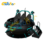 Simulador de Vuelo de Realidad Virtual 9D con Silla Giratoria de 360 Grados, Metálica, para 5 Personas, Tipo OVNI, en Venta