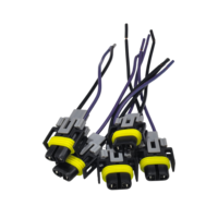 Soket Lampu Mobil H8 H9 H11 2 Pin Adaptor Betina Plastik Konektor Lampu LED Lampu Kabut Kabel Pigtail Harness Kabel