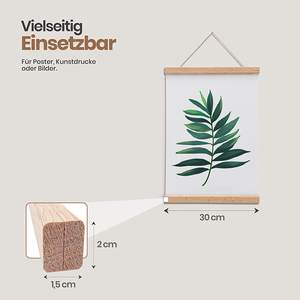 Barre d'affichage Offre Spéciale de qualité supérieure en bois de chêne A3 30 cm barre d'image magnétique en bois véritable avec bracelet en cuir facile à raccrocher - Product Image 3