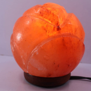 Lampe de sel de l'Himalaya en forme de fleur unique, lampe à boule de sel ionisante pour la relaxation et le bien-être - Product Image 2