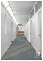 Dalles de moquette modulaires pour bureau commercial, 100% polypropylène, ignifuges, lavables, rembourrées, avec support en PVC, 50x50, chambre à coucher