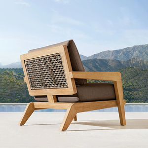 Ngoài trời bàn ghế Patio biệt thự Patio cao cấp đồ nội thất bằng gỗ khách sạn khu nghỉ mát Nhà hàng không thấm nước bàn gỗ tếch - Product Image 6