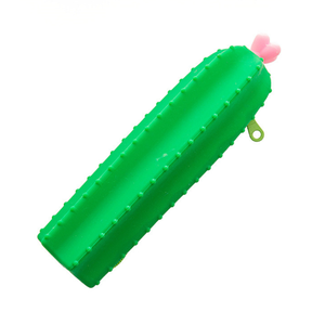 <b>Cute</b> Waterproof Silicone Zipper Case Pencil Holder Modern Cartoon Design Multiple Colors for Adult Children Stationery <b>Purse</b> - Product Image 3