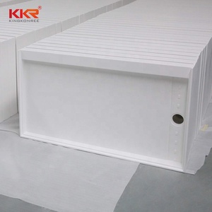 KKR Modern Luxury Rectangle Shape Slope Design Factory Wholesale White <strong>Shower</strong> Tray Solid Surface Resin <strong>Shower</strong> Tray Pan <strong>Plate</strong> - Product Image 1