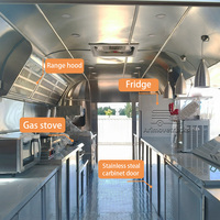 Remorque de camion de nourriture portable d'extérieur avec charbon de bois Offres Spéciales BBQ Hot Dog poulet rôti Shawarma avec four à gaz friteuse