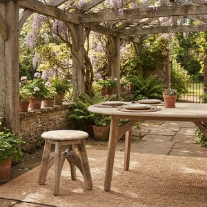 Taburete redondo Abelle, diámetro 40 cm, combina un diseño elegante con una construcción robusta, perfecto para un asiento elegante. - Product Image 6