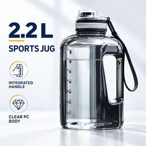 2200ML PC Sports <b>Water</b> Jug With Integrated Handle And Carry <b>Strap</b> for Custom Logo - Product Image 2