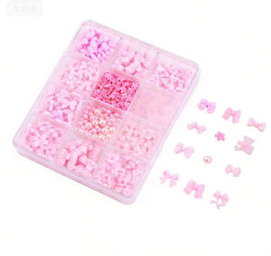 12 Grilles de Breloques pour Ongles Nœuds Roses, Nœuds en Résine 3D à Dos Plat, Décoration d'Ongles <span class=keywords><strong>avec</strong></span> <span class=keywords><strong>Strass</strong></span> pour Accessoires de Manucure DIY - Product Image 4