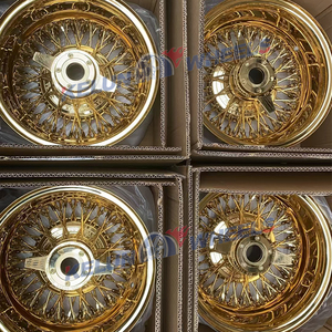 ล้อซี่ลวดสีทอง 13 นิ้ว 72 ซี่ คุณภาพสูง ล้อซี่ลวดสีทอง ยางขอบขาว - Product Image 3