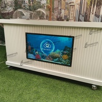 Chariot à bonbons en métal personnalisé, chariot mobile de rue pour hot-dogs, chariot alimentaire avec écran LED