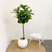 Arbre artificiel, plante en pot Ficus Lyrata, bonsaï, grande plante verte artificielle, décoration de sol, vente en gros