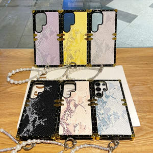 <span class=keywords><strong>Funda</strong></span> Protectora para Teléfono con Cadena de Muñeca de Piel de Serpiente y Perlas para Samsung Galaxy S26 <span class=keywords><strong>Ultra</strong></span> S25 Edge <span class=keywords><strong>S22</strong></span> S23 <span class=keywords><strong>Ultra</strong></span> S24 FE, <span class=keywords><strong>Funda</strong></span> para Equipaje - Product Image 1
